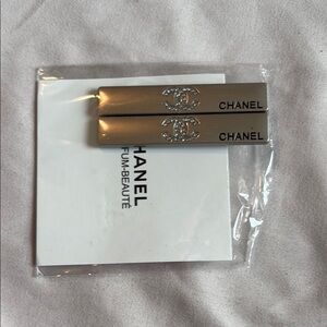 Chanel Silver Hair Clip Set
